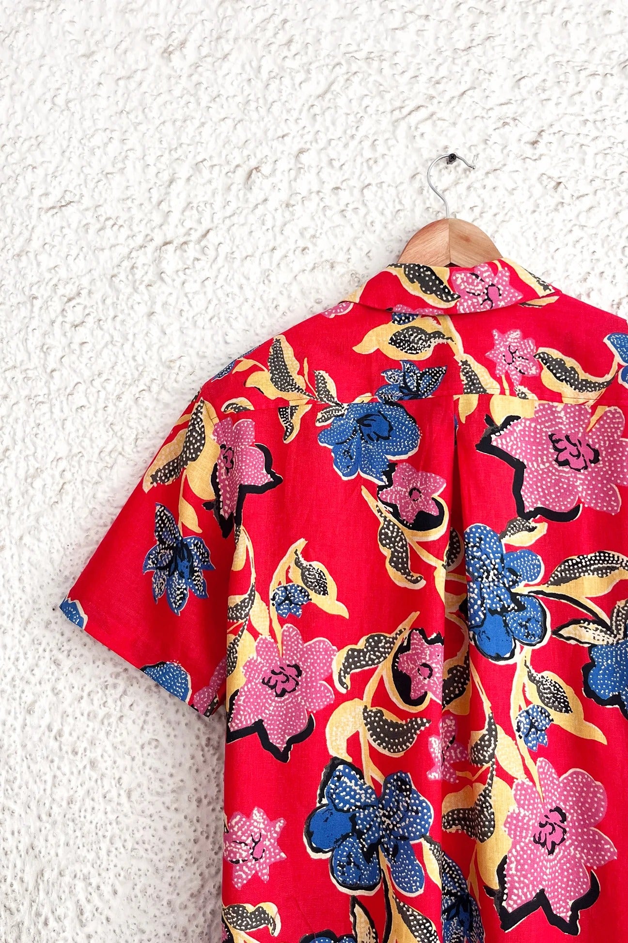 Tropical Floral Print Half Sleeve Resort Shirt