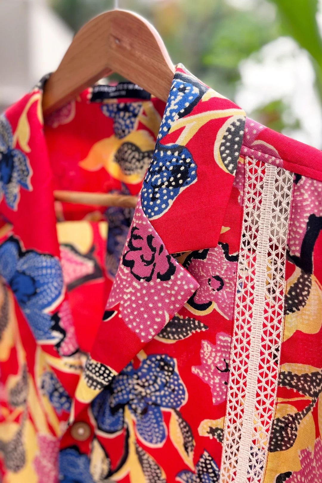 Tropical Floral Print Half Sleeve Resort Shirt